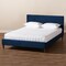Baxton Studio Frida Royal Blue Velvet Upholstered Full Size Bed 157-9570 - alternate 4
